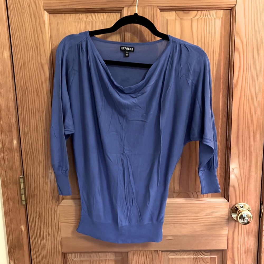 Express dolman sleeve drape neck sweater